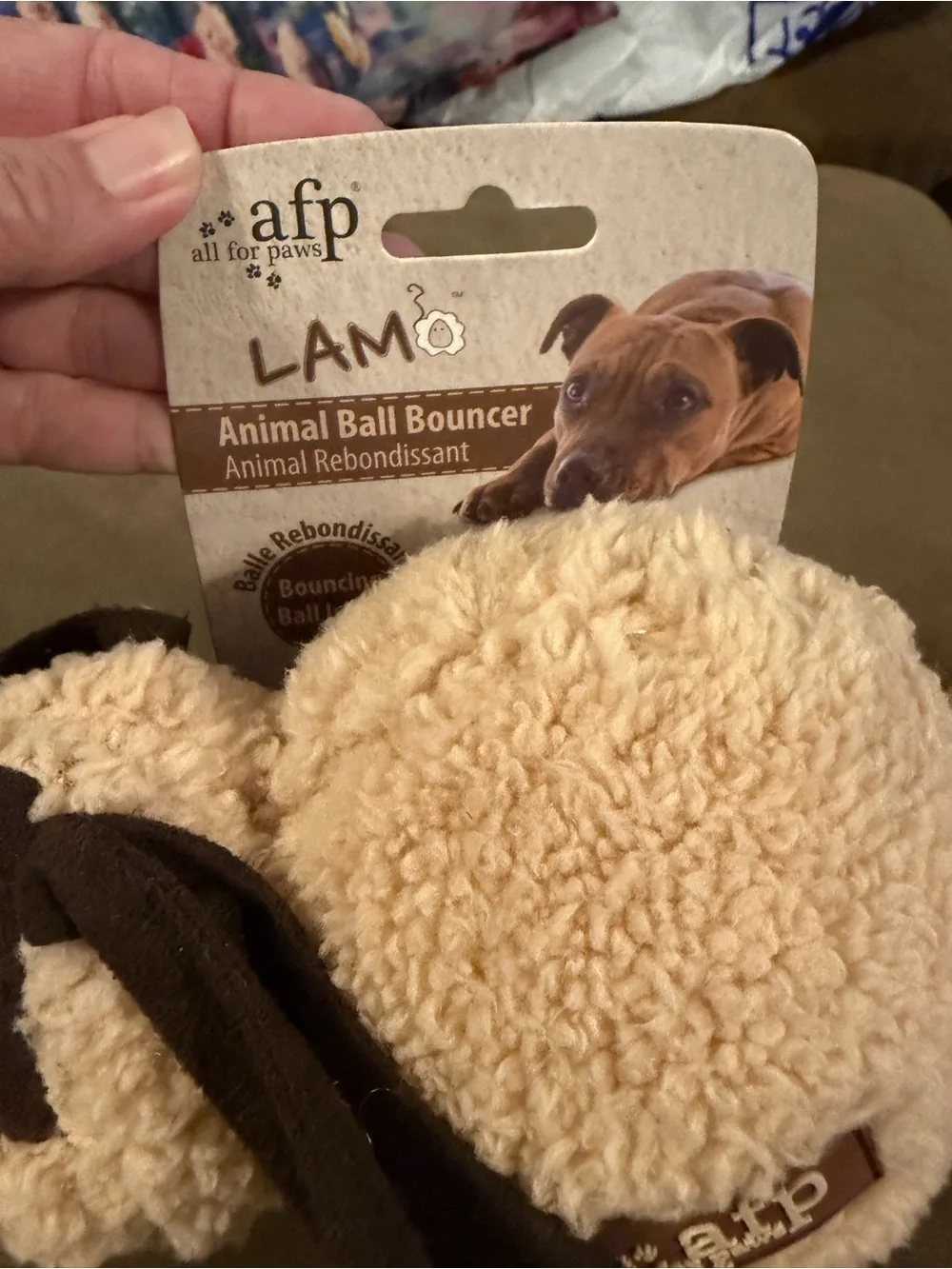 All for Paws LAM Dog Toy Animal Ball Bouncer with Squeaker Bouncing Ball Toy NEW